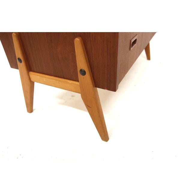 Mid-Century Modern Vintage Swedish Round Secretary, 1950s For Sale - Image 3 of 7