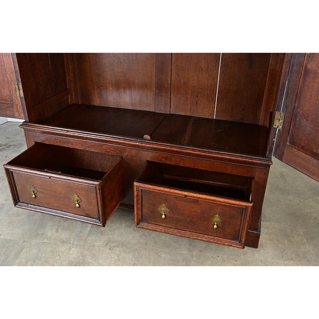 Dutch 19th Century Oak Armoire or Wardrobe For Sale - Image 12 of 14