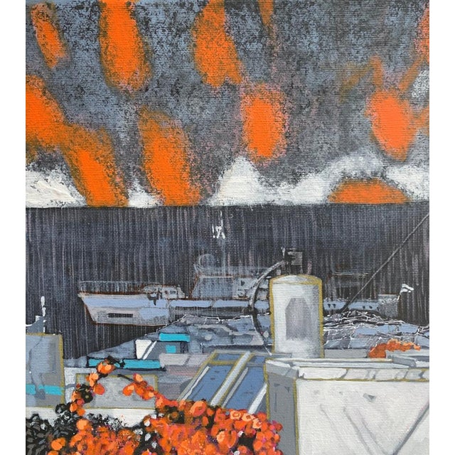 Red Andrzej Borowski, Portokali, Greek Themes, 2023, Acrylic on Canvas For Sale - Image 8 of 9