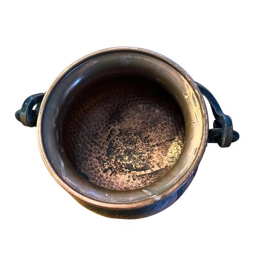 19th Century French Cauldron in Hammered Copper, Circa 1880 For Sale - Image 3 of 6
