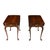1970s Pair Hitchcock Solid Cherry Drop Leaf Side Tables Queen Anne Style End Tables For Sale - Image 9 of 15