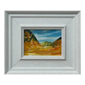 Miniature Landscape Study of Scottish Highlands by Contemporary British Artist