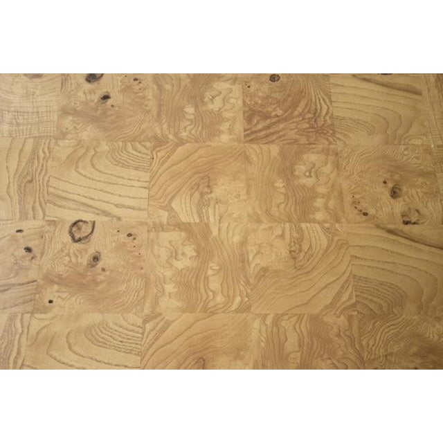 Chrome 1960s Milo Baughman for Thayer Coggin Burl and Chrome Coffee Table For Sale - Image 8 of 9