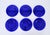 Round Cobalt Blue Murano Glass Dinner Plates, Italy, 1980s, Set of 6 For Sale - Image 4 of 18