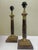 Faux Marble and Brass Column Table Lamps, 1980s, Set of 2 For Sale - Image 9 of 13