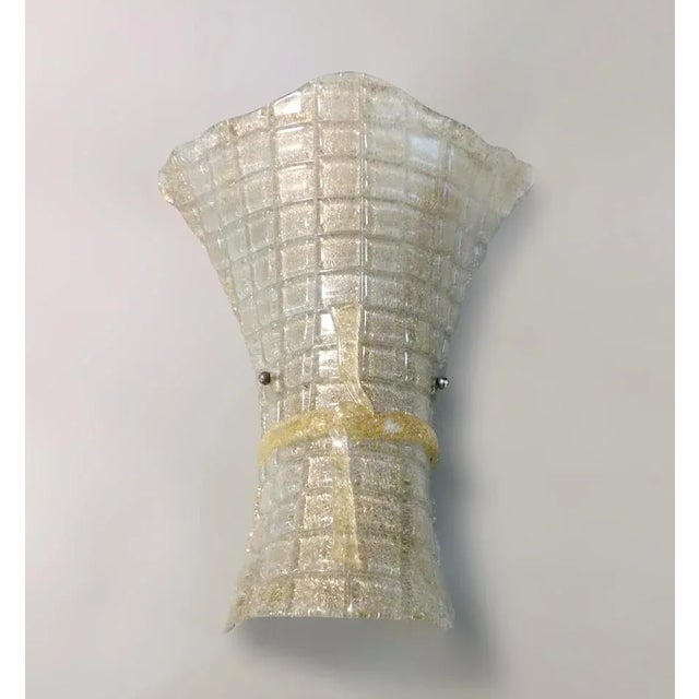 Italian 1960s Gold Graniglia Bow Sconces, a Pair For Sale - Image 3 of 9