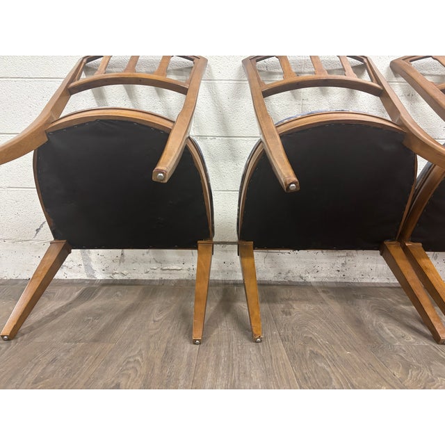Vintage Mid Century Modern MCM Upholstered Dining Side Chairs - Set of 4 For Sale - Image 10 of 11