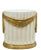 ​Vintage Hollywood Regency Serge Roche Style Fluted Plaster & Gilt Swag Pedestal Console Table For Sale - Image 10 of 10