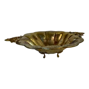 Vintage Brass Centerpiece Footed Bowl