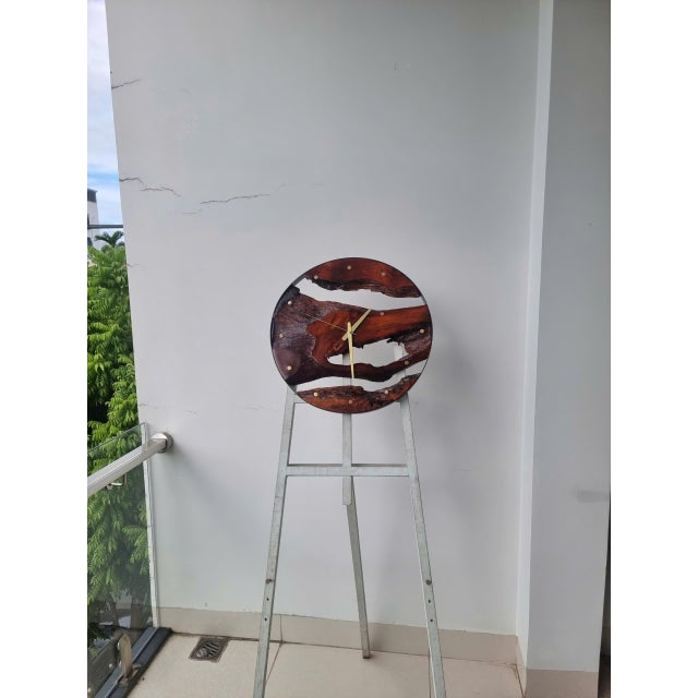 Flow of Time – One-of-a-Kind Handcrafted Driftwood Wall Clock Sculpture For Sale - Image 18 of 18