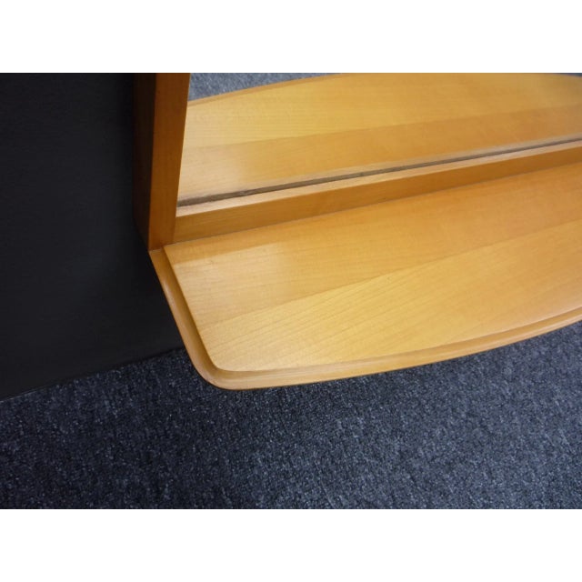 Mid-Century Cherry Wood Wall Mirror, 1950s For Sale - Image 6 of 8