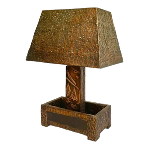 1940s Copper Clad Lamp and Shade