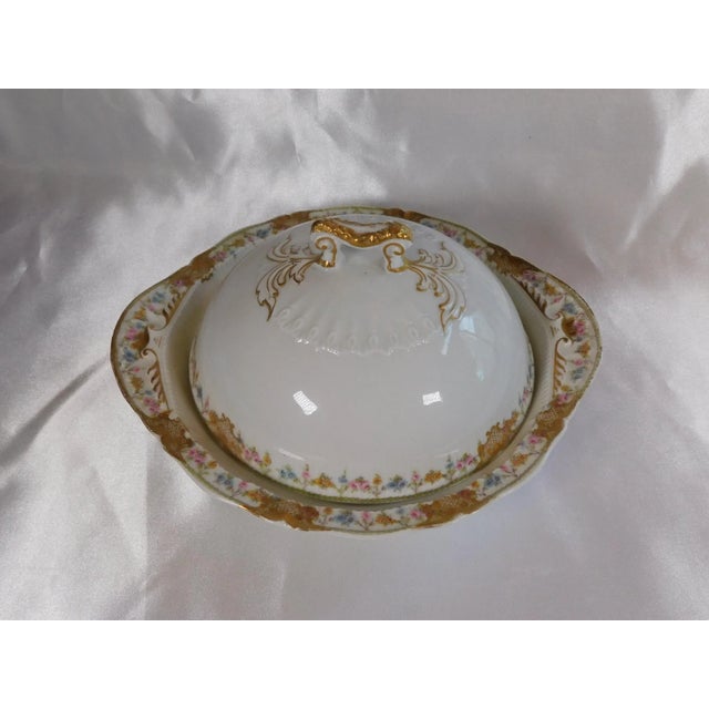 This is a Theodore Haviland 1903 Covered Butter Dish (or Cheese Dish) in Schleiger 630-2. It is marked as shown with the...