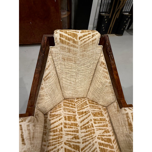 French Art Deco Pair of Club Chairs For Sale - Image 9 of 13