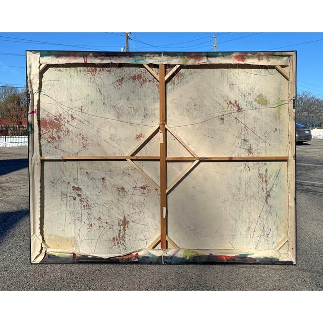 1980s 1985 “Flight Over Egypt” Acrylic on Canvas Painting by Robert Berkshire For Sale - Image 5 of 10