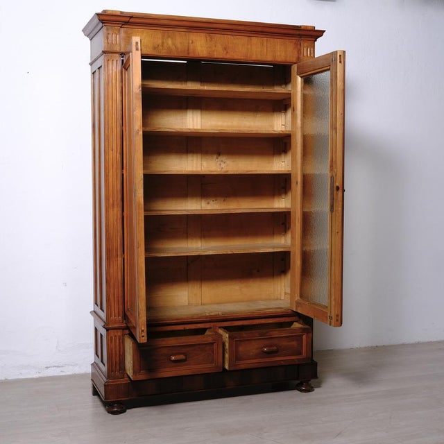 Antique Two-Door Wooden Display Bookcase, Italy, 1890s For Sale - Image 9 of 16