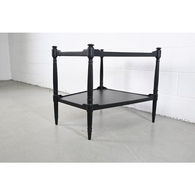Heritage Furniture French Regency Black Lacquered Wedge Table For Sale In Las Vegas - Image 6 of 13