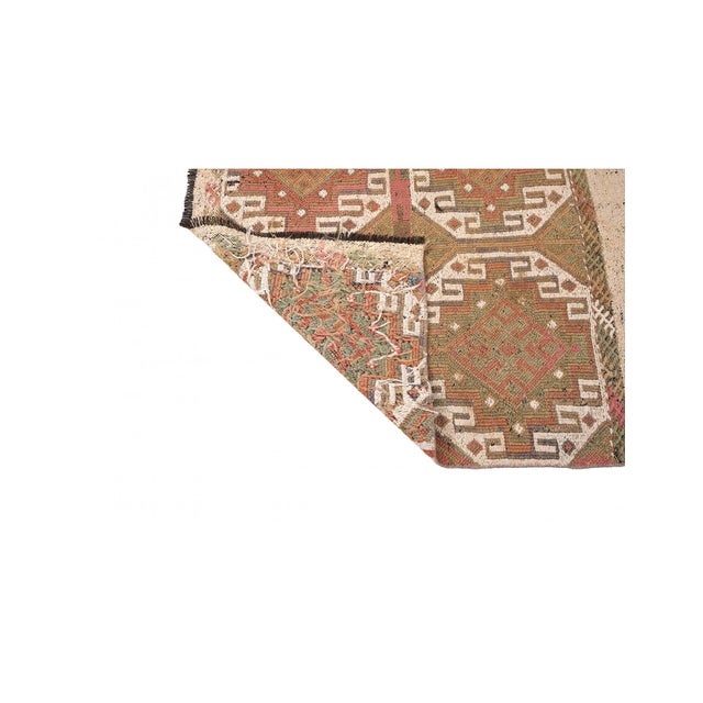 1960s Faded Turkish Small Kilim Rug - 4`3″ X 4`6″ For Sale - Image 5 of 6