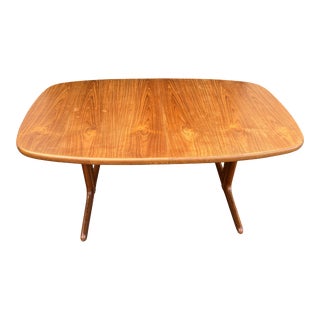 Vintage Skovby Danish Teak Dining Table With 2 Storaway Leaves For Sale