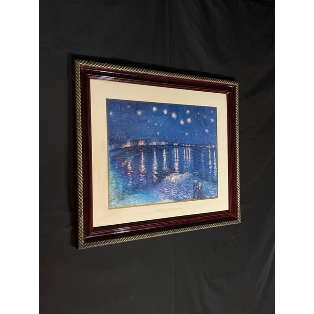 1990s Starry Night Over the Rhône Print After Van Gogh For Sale - Image 4 of 12