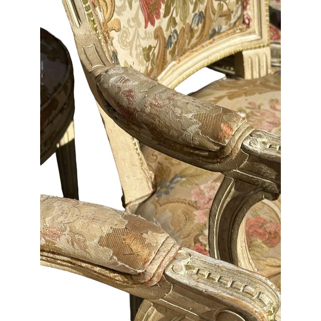 Set of 6 Early 20th Century Louis XVI Dining Chairs With Original Upholstery For Sale - Image 16 of 16