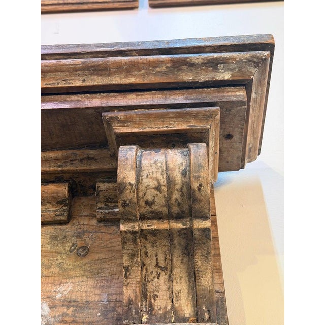 Neoclassical Neoclassical Pier Mirror, Distressed Wood, Circa 1880s For Sale - Image 3 of 18