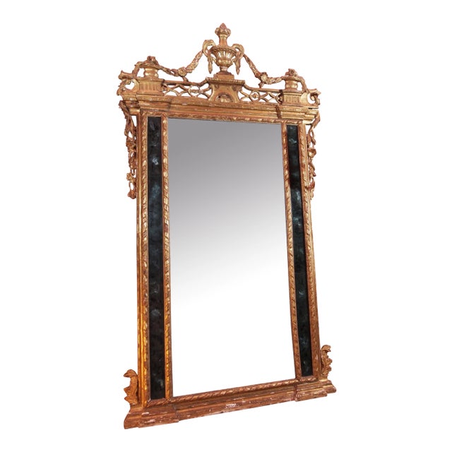 19th Century Italian Gilt Wood Mirror For Sale