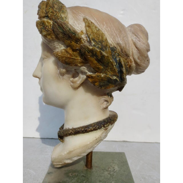 Late 19th Century Hygieia Goddess of Good Health Alabaster Carving Circa 1890s For Sale - Image 5 of 12