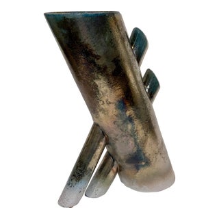 Global Views Industrial Modern Double Tube Sculpture For Sale