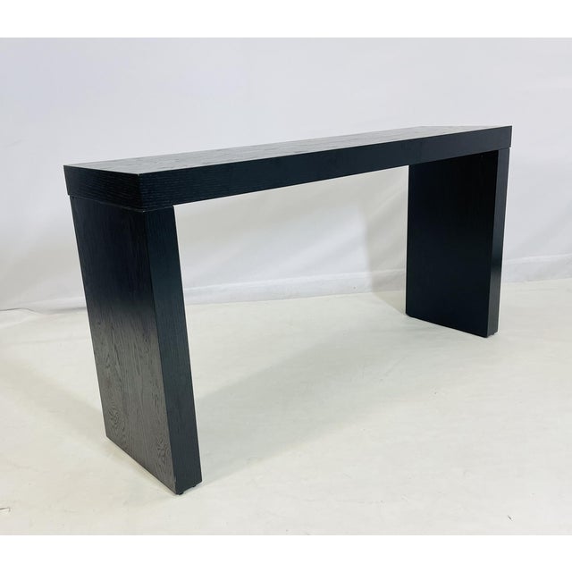 B&B Italia Modern Cerused Black Oak Console Table in the Style of B&b Italia For Sale - Image 4 of 16