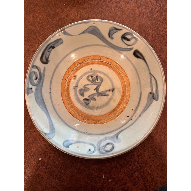Late 20th Century Vintage Chinese Ming / Qing Blue White Swatow Zhangzhou Bowls - Set of 3 For Sale - Image 5 of 10
