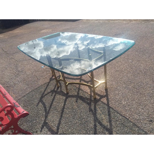 Mid-Century Modern Mid-20th Century Maison Baguès Style Beveled Glass Dining Table Top For Sale - Image 3 of 7