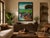 Vibrant vintage Haitian folk art oil painting on canvas, signed Barnes Haiti in the lower right. The colorful composition...
