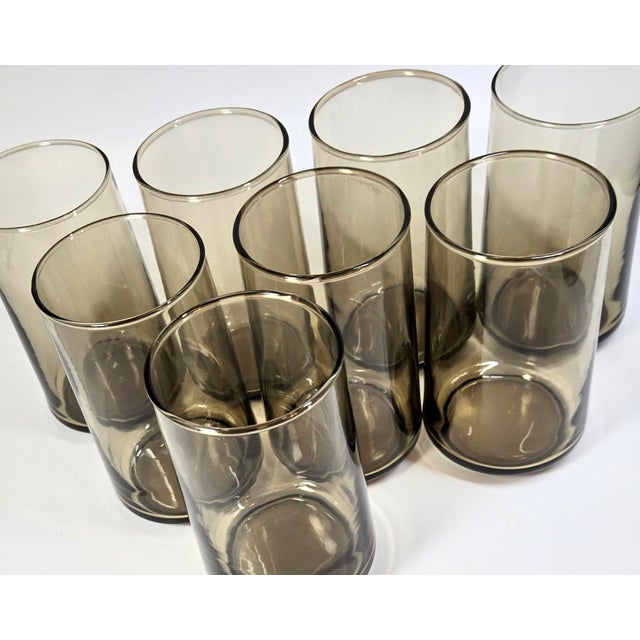 Mid-Century Modern Tawny Mid-Century Tumblers- Set of 8 For Sale - Image 3 of 12