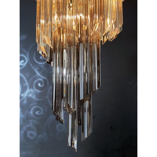 Murano Glass Spiral Chandelier, 1990 For Sale - Image 12 of 18