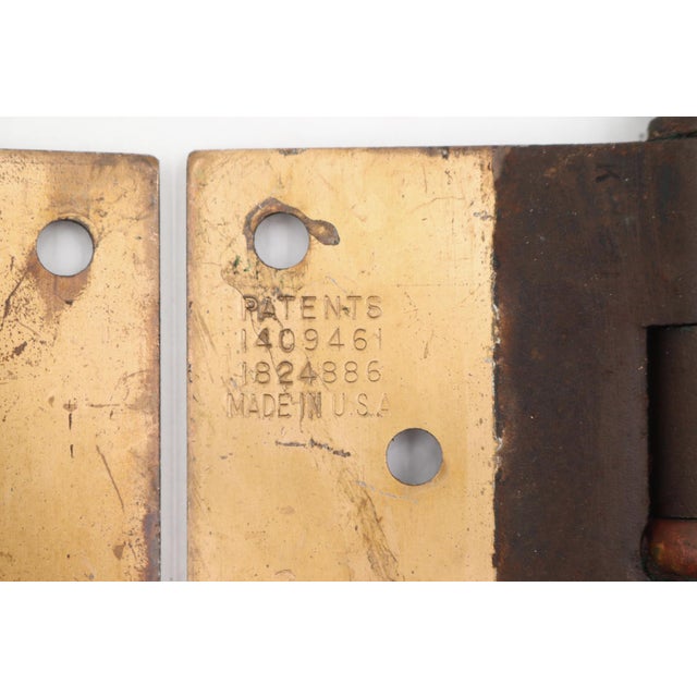 Set of Stanley 5 X 5 In. Cast Iron Ball Bearing Door Hinges For Sale - Image 6 of 6