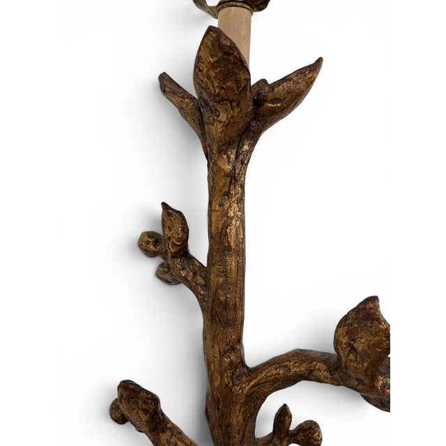 Mid 20th Century Mid 20th Century Mac Sculpture of California Signed Italian Baroque Tree Table Lamp For Sale - Image 5 of 8