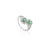 18k Authentic Heart Cut Emerald Wrap Around Finger Ring Size 6 For Sale - Image 4 of 12