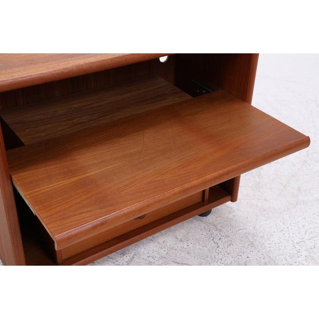 Vintage Teak Record Cabinet, 1970s For Sale - Image 10 of 16