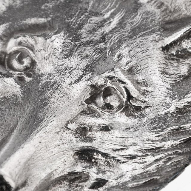 Silver Silver Fox Head Dishes fom Asprey & Co., 1980s, Set of 4 For Sale - Image 8 of 12
