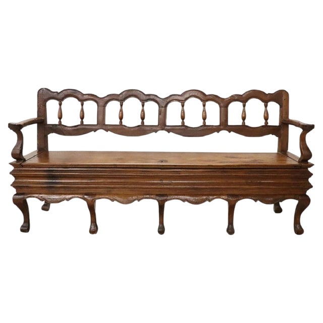 18th Century Walnut Bench For Sale