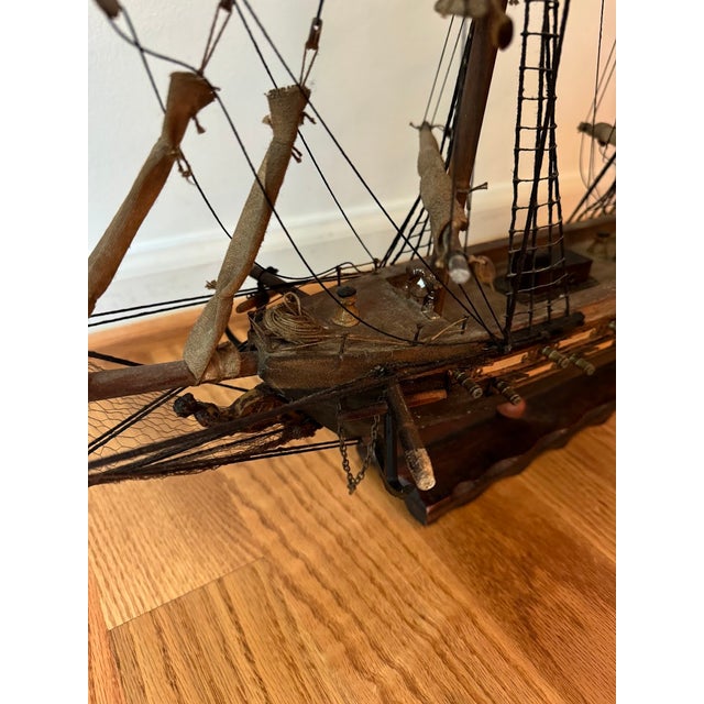 Circa 1950s Spanish Fragata Espanola 1780 Model Ship For Sale - Image 9 of 10