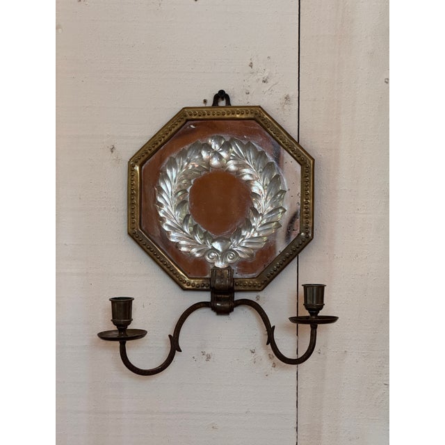 Metal Pair of 19th Century French Mirrored Sconces For Sale - Image 7 of 7