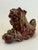 Ceramic Vintage Shiwan Pomegranate Red Foo Dog For Sale - Image 7 of 15