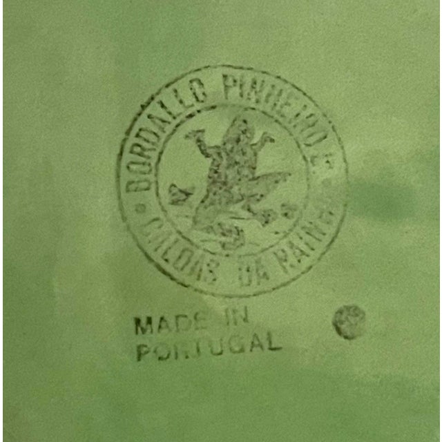 Bordallo Pinheiro Bordallo Pinheiro Majolica Plates Green Oak Leaf Acorn - Set of 6 For Sale - Image 4 of 10