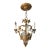 Antique French Gilt Bronze & Glass Small Chandelier For Sale