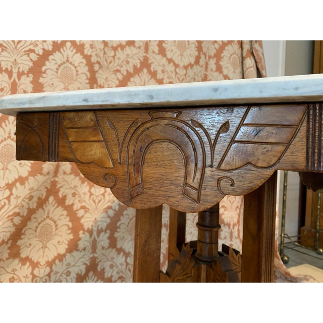 Antique Eastlake Equestrian Marble Table For Sale - Image 12 of 12