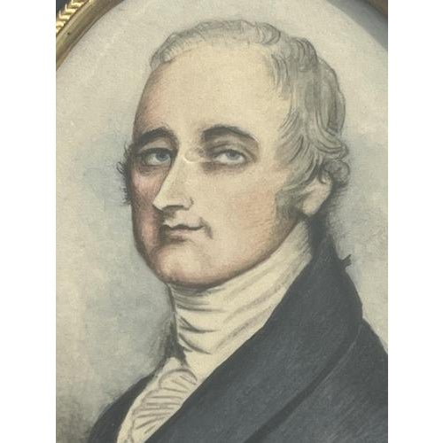 Portrait Miniature Of Thomas Pagon, by Thomas Bowen Sizes :- 13 x 11,5 cms