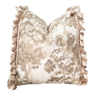 La Canopee Down Pillow - Silver Birch With Tassel Trim For Sale