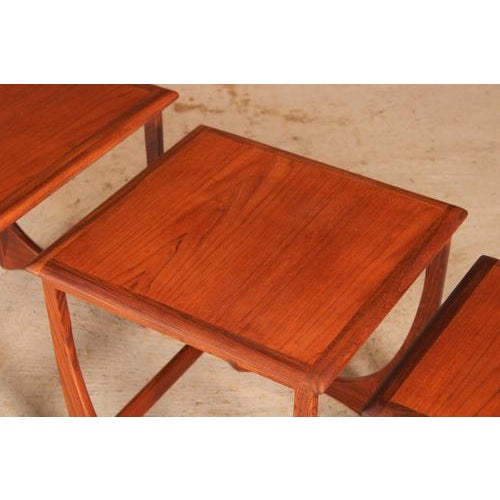 Brown Mid-Century Astro Nesting Tables in Teak from G-Plan, 1960s, Set of 3 For Sale - Image 8 of 13